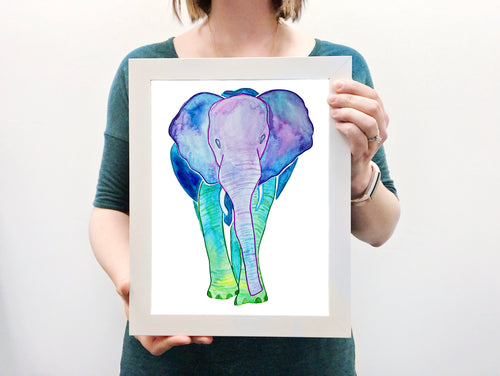 Elephant Watercolor Art Print