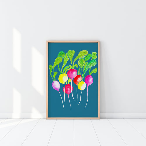 Radish Watercolor Art Print