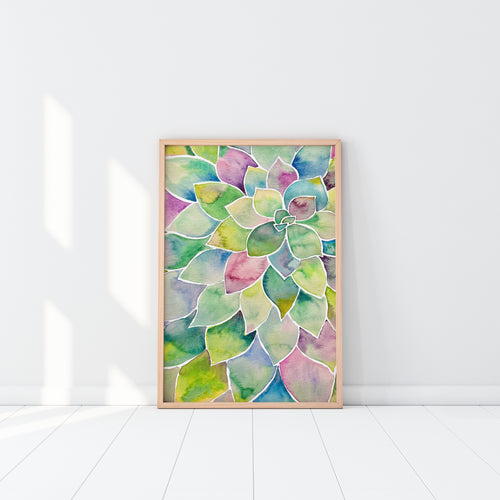 Succulent Painting Art Print