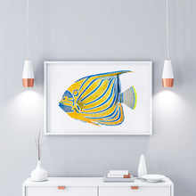 Blue Ring Angelfish - beach art