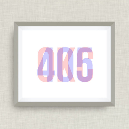 OKC - 405, Oklahoma Art Print, option of Gold Foil Print