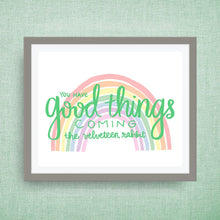 good things coming - rainbow art print