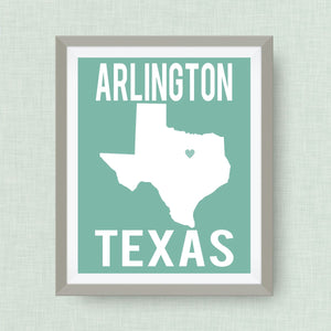 Arlington Art Print, Texas State art