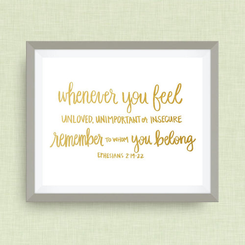 ephesians 2:19-22 bible verse -  option of gold foil