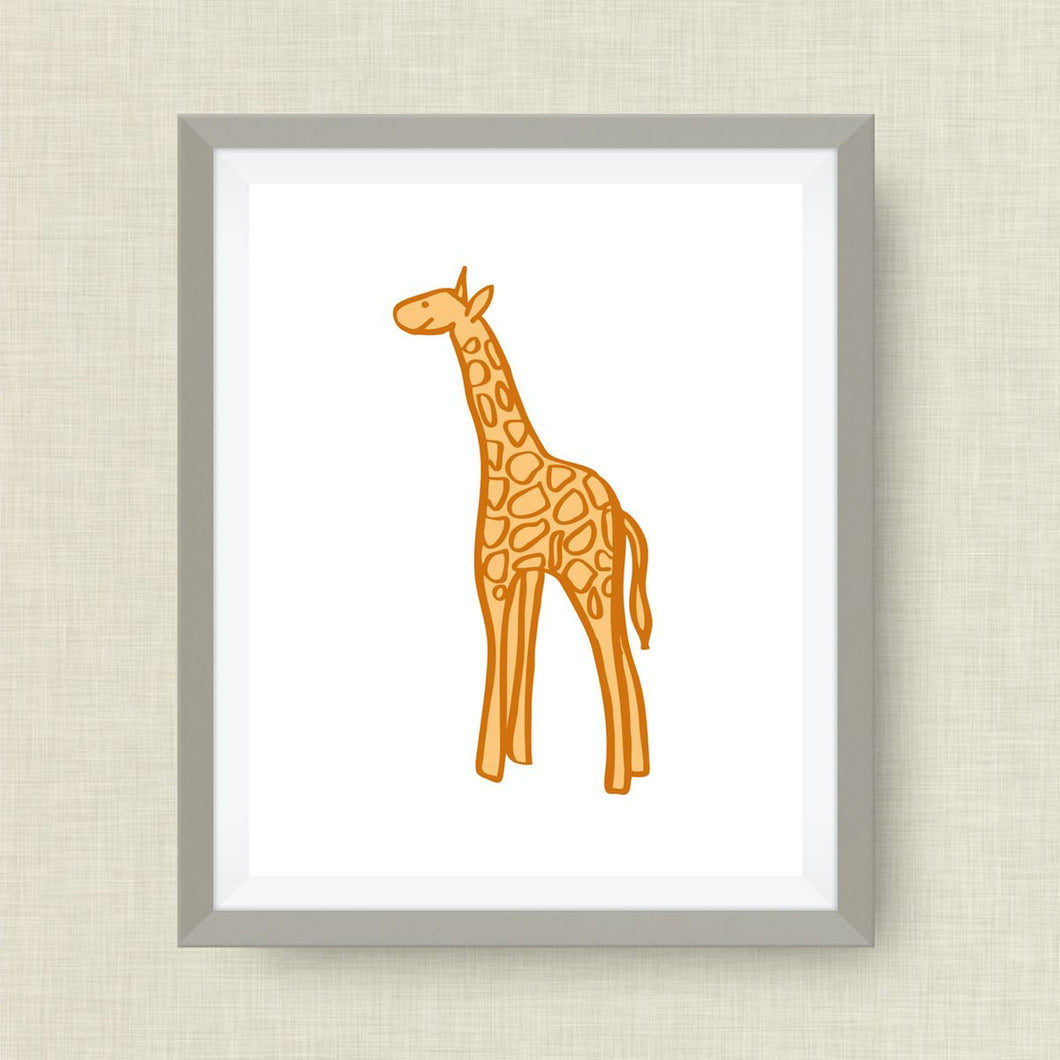 Giraffe Art Print - Custom Nursery Art