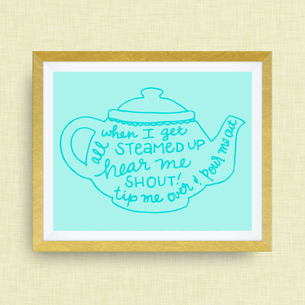 i'm a little teapot - Custom Nursery Art - Pick your colors!