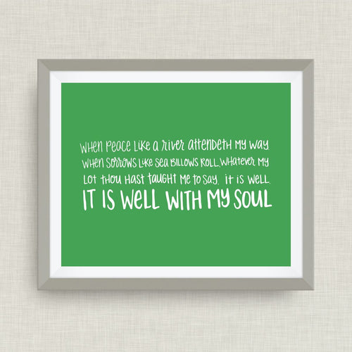 it is well with my soul - option of Gold Foil