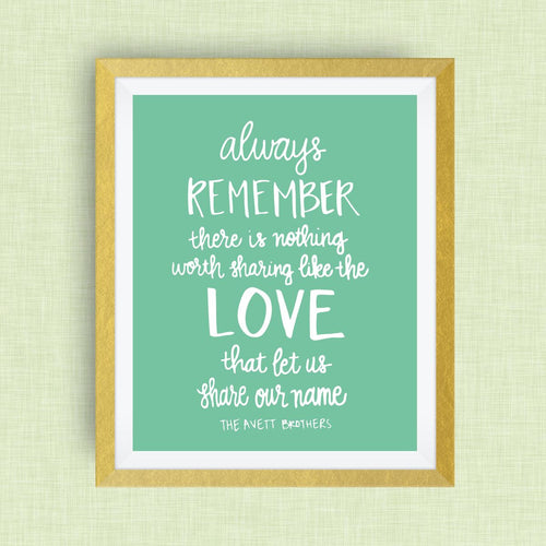 share our name - option of Gold Foil