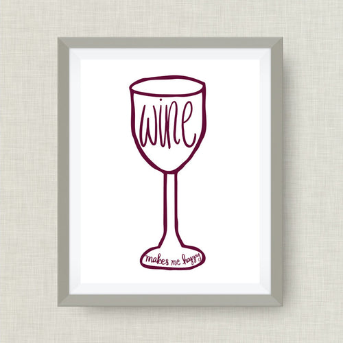 Wine Makes Me Happy, Option of Real Gold Foil