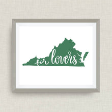 Virginia is for Lovers - hand drawn, with heart, option of gold foil