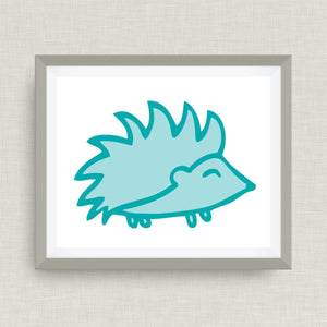 Hedgehog Art Print - Custom Nursery Art