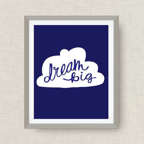 Dream Big  - Custom Nursery Art - Vertical Version - Pick your colors!