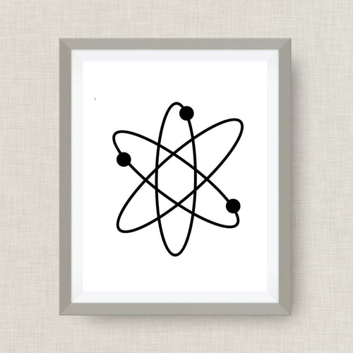 Atomic Diagram, Science Art Print
