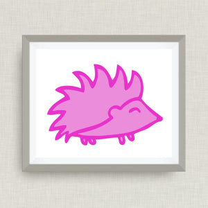 Hedgehog Art Print - Custom Nursery Art