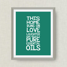 essential oil art print - love, home, pure oils, laughter - option of real gold foil, rainbow, watercolor