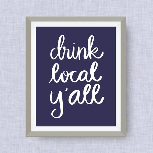 drink local y'all, Option of Real Gold Foil