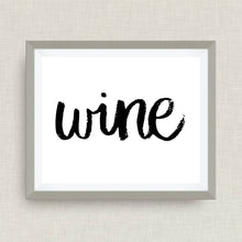 wine - hand drawn, hand lettered, Option of Real Gold Foil, rainbow, watercolor