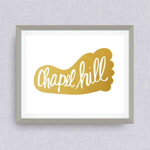 Chapel Hill North Carolina Art Print - Tar Heel