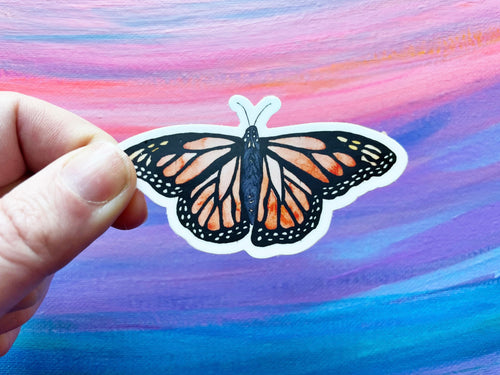 monarch sticker - butterfly orange and black