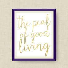 Peak of Good Living Art Print, Apex NC, option of Gold Foil Print