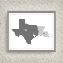 Custom Art Print - Multi-state or country print --show all of your homes! Custom Family Art