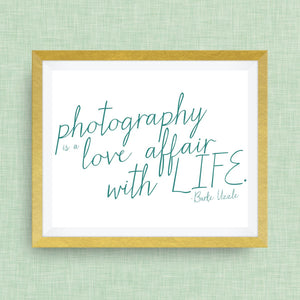 photography print, love affair with life, option of gold foil print