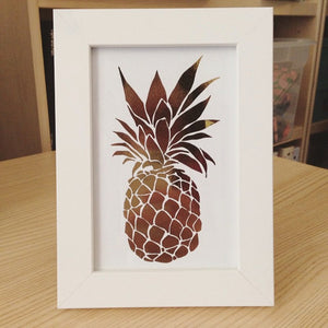 Pineapple Art Print - Option of Real Gold Foil