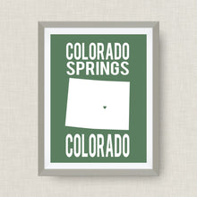 Colorado Springs Art Print, Colorado State art