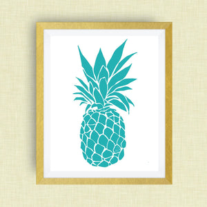 Pineapple Art Print - Option of Real Gold Foil