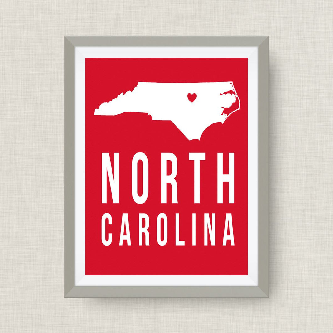 NC State Art Print - NCSU - North Carolina Art Print in NCSU Colors