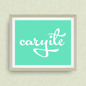 Caryite, Cary North Carolina Art Print, option of Gold Foil