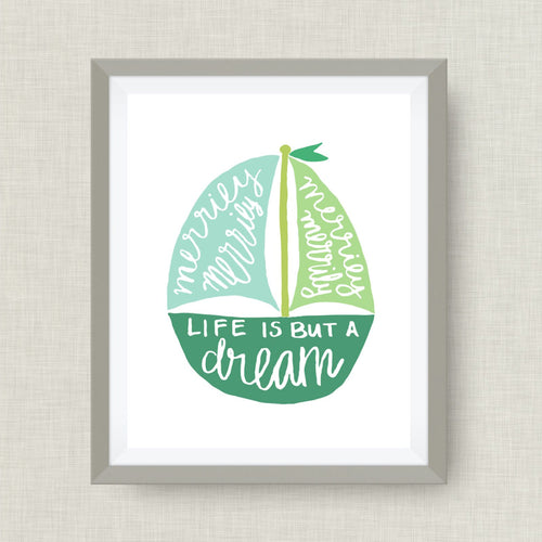 Row, Row, Row Your Boat- Custom Nursery Art - Pick your colors!