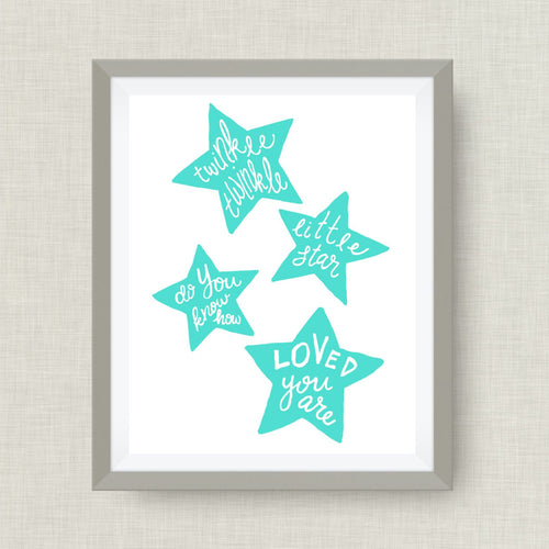 Twinkle Twinkle- Custom Nursery Art - Pick your colors!
