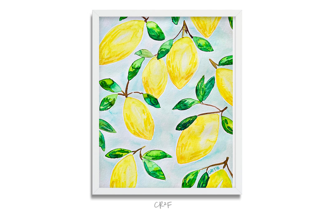 Lemon Art Print - Lemon Painting
