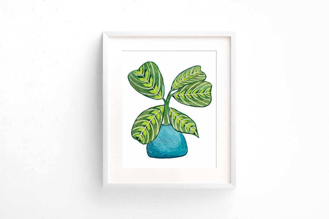 painted prayer plant Prayer Plant Art Print