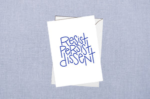 resist persist dissent card - set of 8 - cr2f